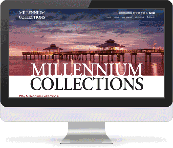 Image of a computer scrolling through the website.